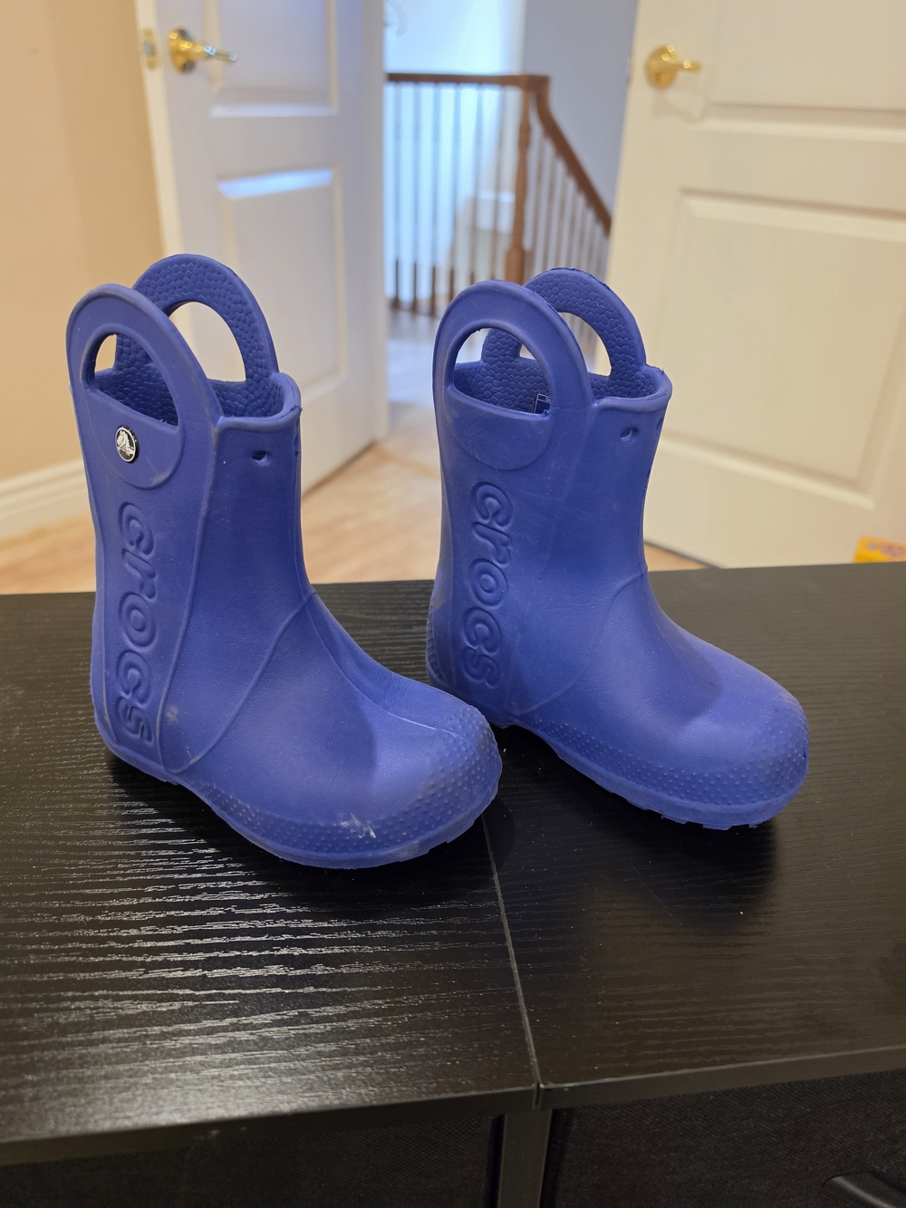 CROCS Kids Waterproof Pull-On Rain Boots in Royal Blue